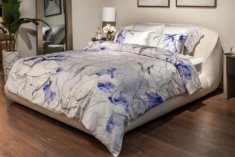 Комплект постельного белья Ирисы, тенсель (145x210-1шт, 50x70-2шт) Garda Decor