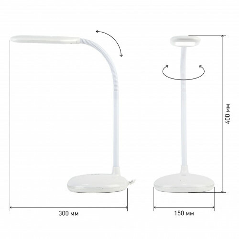 Настольный светильник ЭРА NLED-477-8W-W светодиодный белый