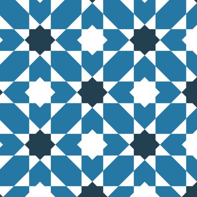 Геометрический марокканский синий орнамент
