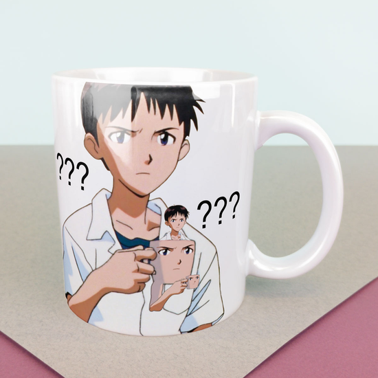 Кружка керамическая Евангелион Синдзи (белая), 330мл