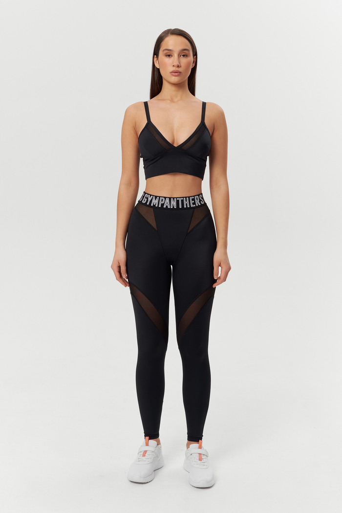 Топ с сеткой на груди