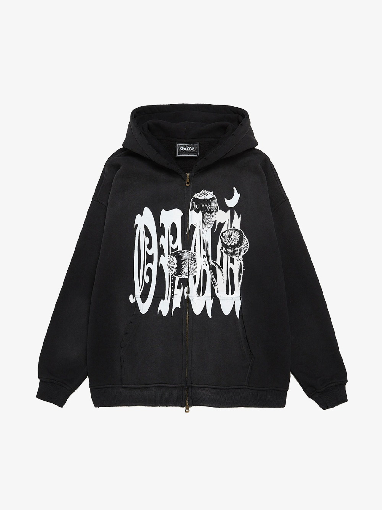 'OG' BLACK/WHITE ZIP-HOODIE