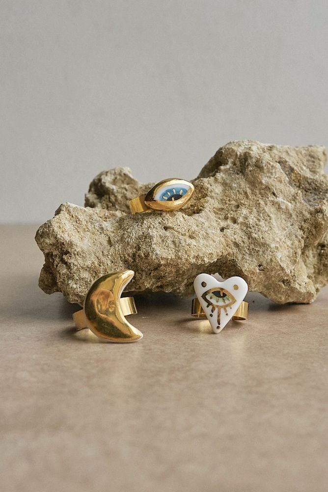 Кольцо с фарфоровым амулетом / Natilash Amulets