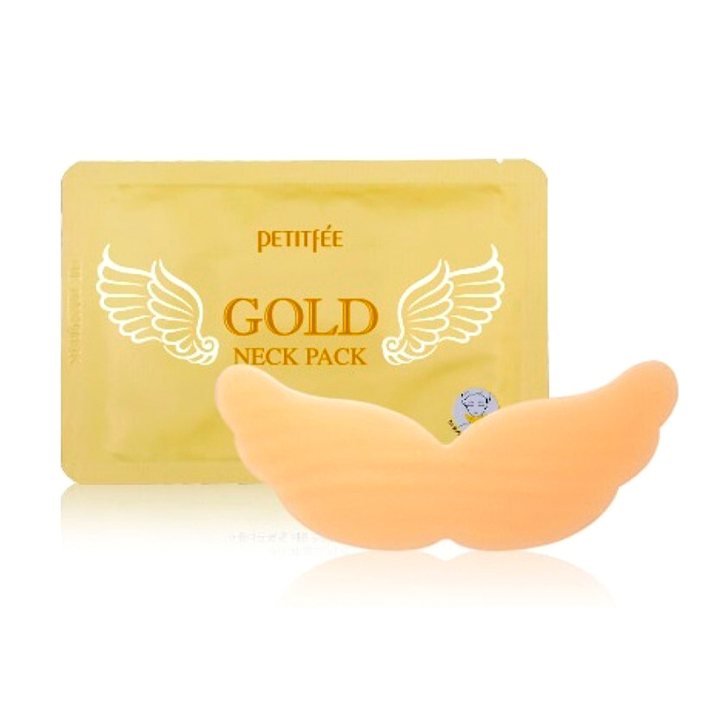 Патчи для шеи Petitfee and Koelf Gold 24K Neck Pack гидрогелевые с золотом 10 г