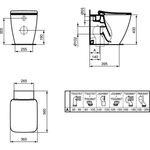 Напольный пристенный унитаз соло Ideal Standard STRADA II AquaBlade® T359901