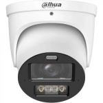 Уличная купольная IP-видеокамера Dahua WizColor 4Мп; 1/1.8” CMOS; моторизованный объектив 2.7~12мм (4x); LED 50м, ИК 50м; сигнализация красно-синей подсветкой; IP67; метал