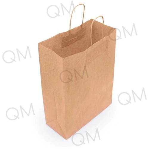 Крафт пакет с кручеными ручками и прямоугольным дном 300*150*400 мм 70 г/м2 бурый, 200шт