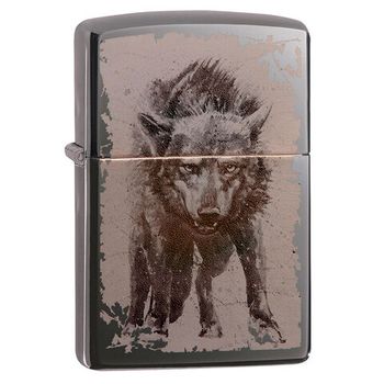 Зажигалка ZIPPO Wolf Design с покрытием Black Ice® (49073)
