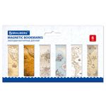 Закладки для книг МАГНИТНЫЕ, "MIX 2", набор 30 шт., 60x20 мм, BRAUBERG, 113178