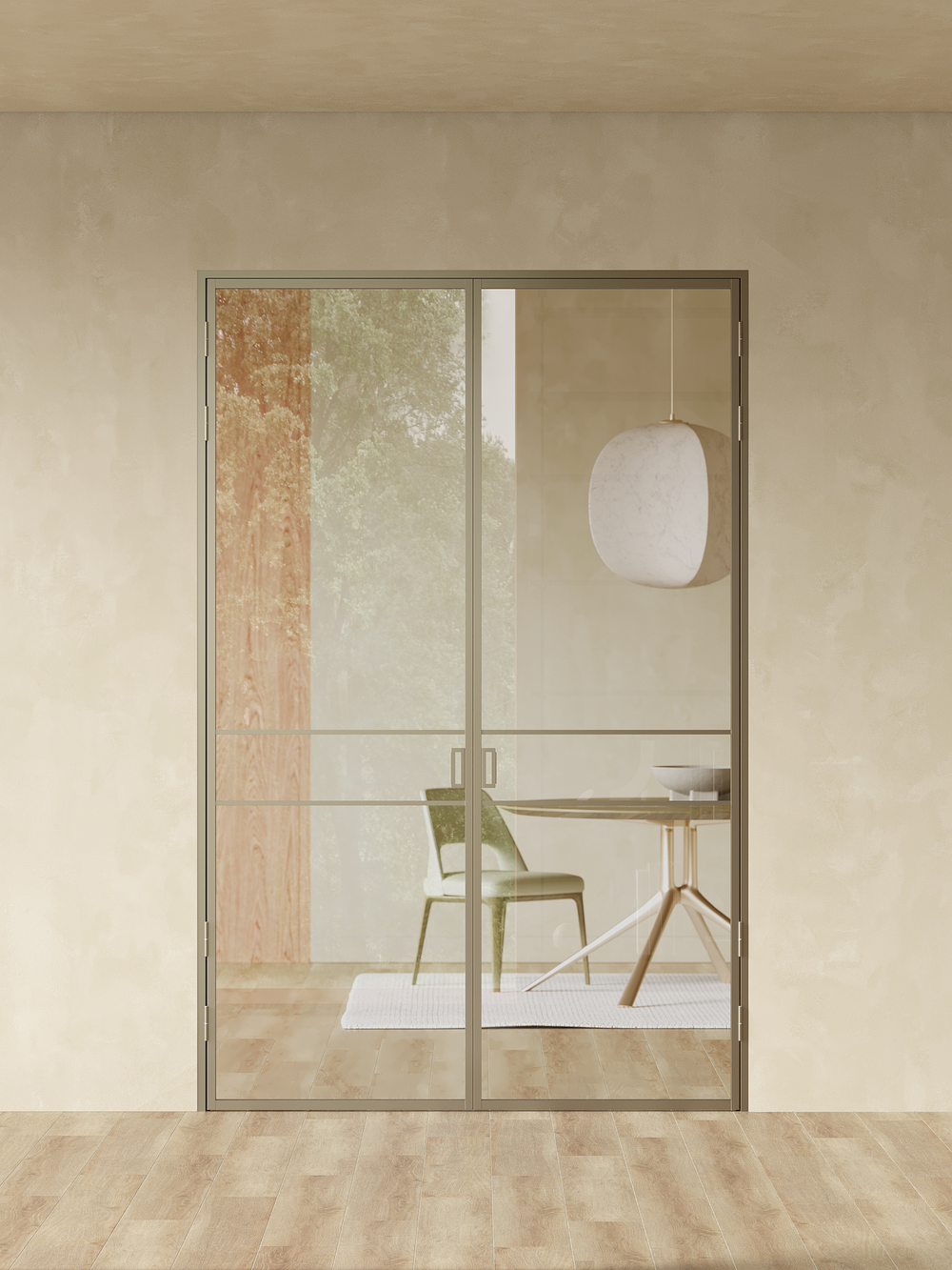 Распашная алюминиевая перегородка Minoli 9
