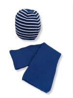 Детская шапка с шарфом для мальчика на весну и осень