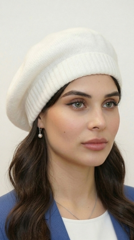 Берет ШП005-02 белый натуральный