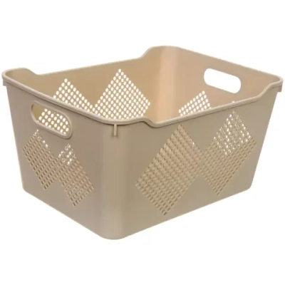 Корзина для хранения универсальная «БИРСТАД», цвет бежевый, 34*25*17,5см