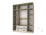 Шкаф комбинированный Лагуна 1;6 (дуб крафт серый/кашемир)