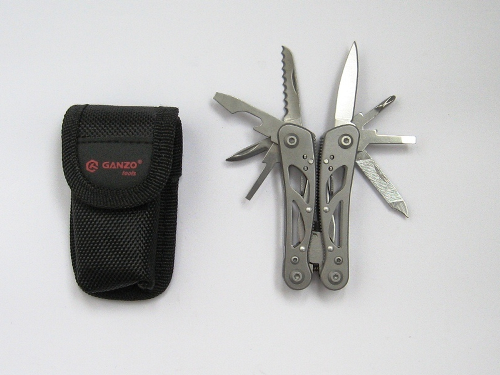 Мультитул Ganzo G104S, 72 мм, 11 функций, нейлоновый чехол