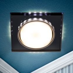 Встраиваемый светильник со светодиодной подсветкой ЭРА DK LD50 BK GX53 черный