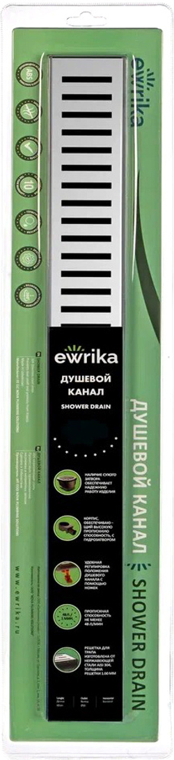 Душевой трап (лоток) EWRIKA 8600540 40 см, с сифоном