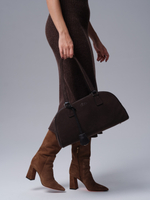 Замшевая сумка DBR 31358 темно-коричневый велюр