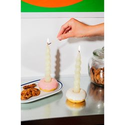 Подсвечник Fast food, Donut, Ø7 см, белый