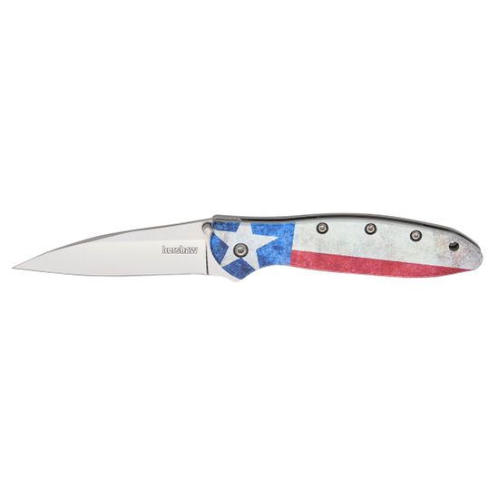Нож KERSHAW 1660LS Leek Lone Star с клинком из стали Sandvik 14C28N, рукоять Алюминиевый сплав (6061 T-6)