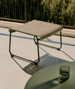 Подставка для ног Maurina из зеленой стали и серо-бежевым шнуром