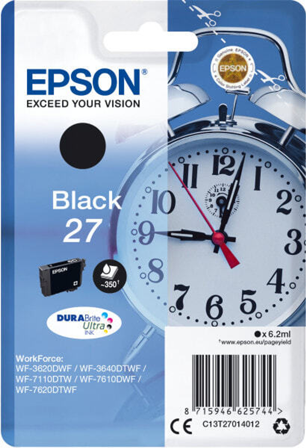 Струйный картридж Epson Alarm clock C13T27014022 1 шт