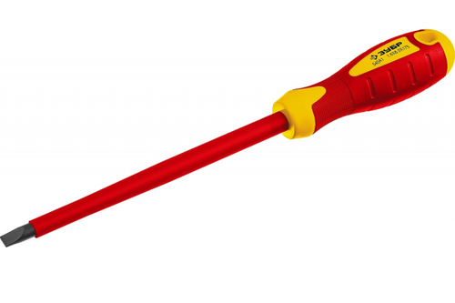 Диэлектрическая отвертка Зубр до 1000В ПРОФИ Cr-V SL 8 x 175 мм 25261-8.0-175_z01