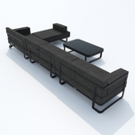 Лаунж зона угловая Ideal Patio ТЕСОРА маренго - каркас карбон