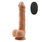 Телесный вибратор-реалистик с волнообразным движением ствола Dancer - 22,8 см. (Цвет: телесный)
