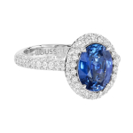 Кольцо с Сапфиром и Бриллиантами, R0070-4/3