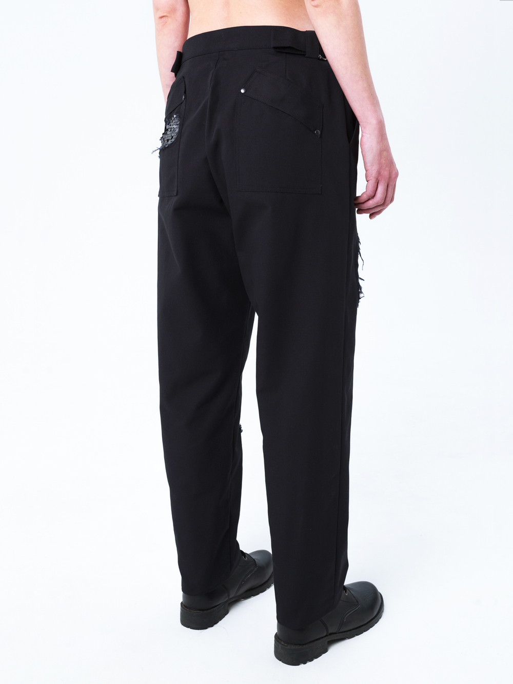 Брюки "Бессмертные" с пайетками. Черные