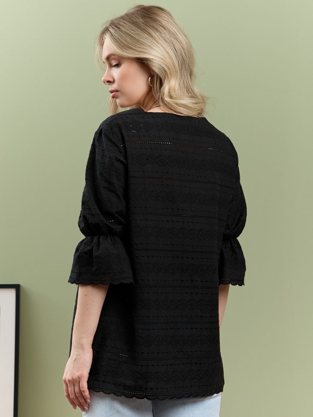 Блузка Милица-1 Виотекс ЧЕРНЫЙ -7