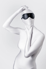 Черная кожаная маска с мягким подкладом ToyFa Anonymo 310204