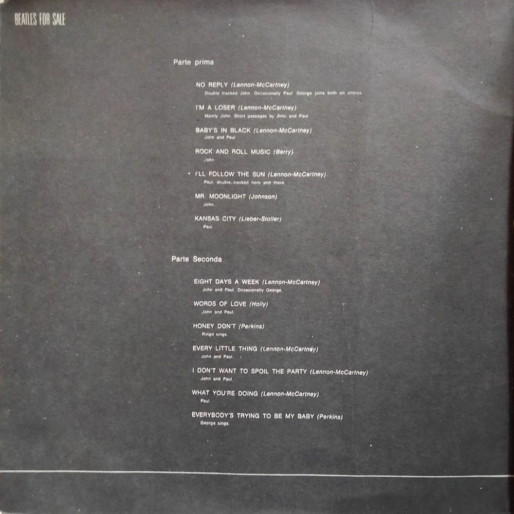 The Beatles / Beatles For Sale (LP)