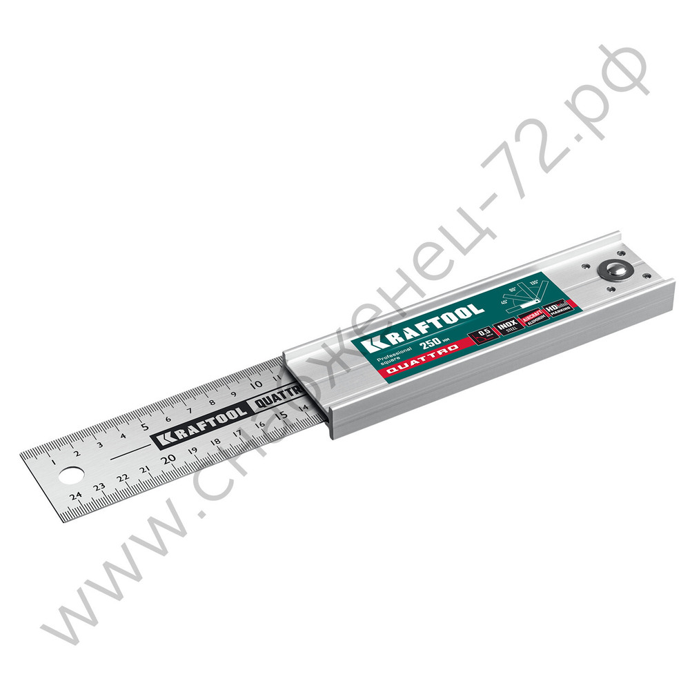 KRAFTOOL QUATTRO, 250 мм, 4 положения, складной столярный угольник (3444)