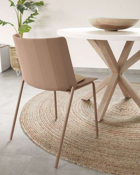 Стол Argo Ø120 см, столешница белый меламин, светлые ножки