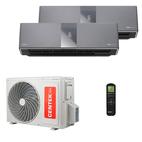 Мультисплит система на 2 комнаты Centek CT-66AMWM-H09/4R3B(HG) (IN) x 2 / CT-66AM2-H14/4DR3C