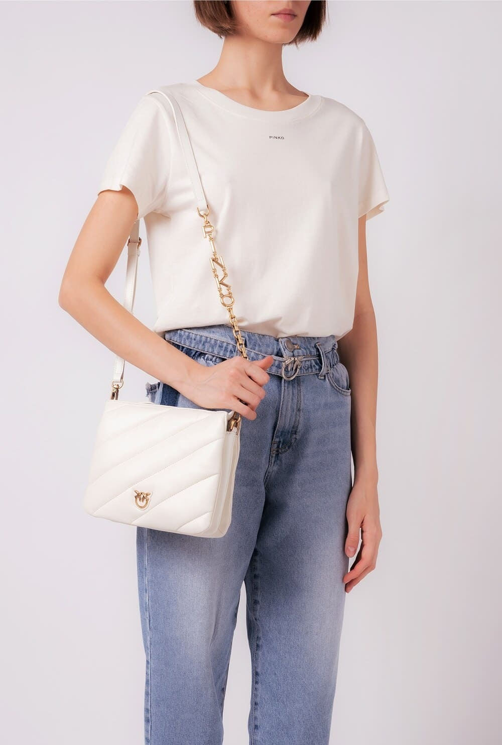 SMALL TWINS BAG MAXI QUILT – white