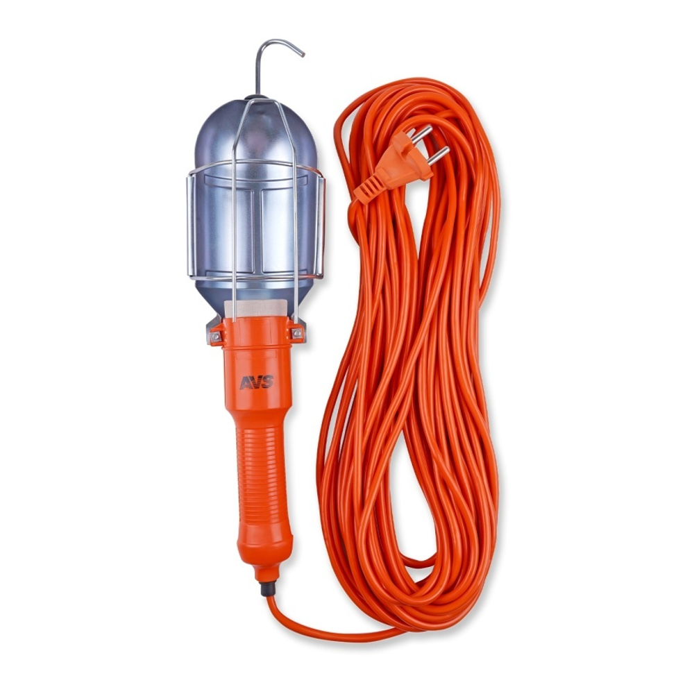 Фонарь переносной AVS LW-1560W, оранжевый, 15м, мощность 60Вт, шнур 15м