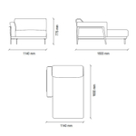 Лаунж правый (K5) ENZA HOME EMOTICON EH72085