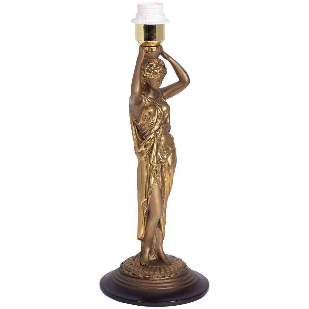 Настольная лампа Гречанка Бронза с абажуром №38 Vatican (Ватикан) Черный