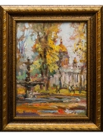 Картина маслом Осень. Васильевский остров Русанов