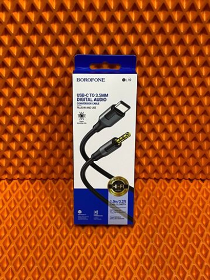 Аудиокабель AUX - Type-C Borofone BL19 Jack 3.5 мм черный 1 м