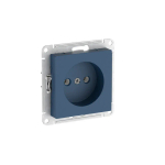 Atlas Design розетка без заземления без шторок, 16А, мех., быстрозажим. клем., аквамарин