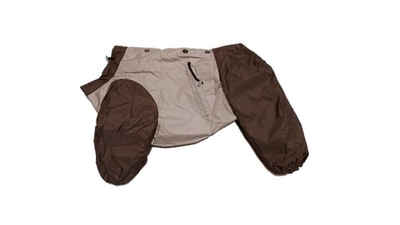 Комбинезон,  утепленный байкой 24 девочка (обхват груди 45 - 52) бежевый - коричневый