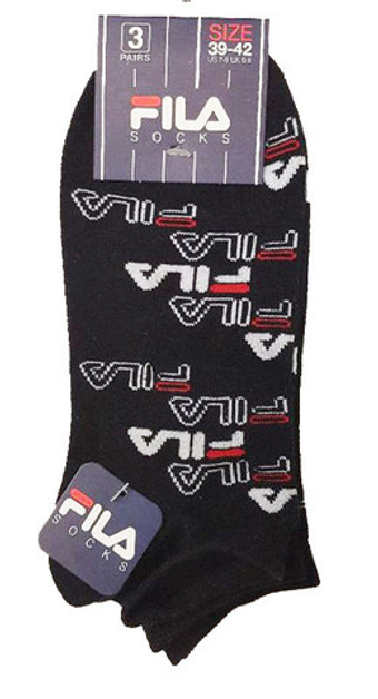 Теннисные носки Fila Calza Invisible Socks 3P - черный