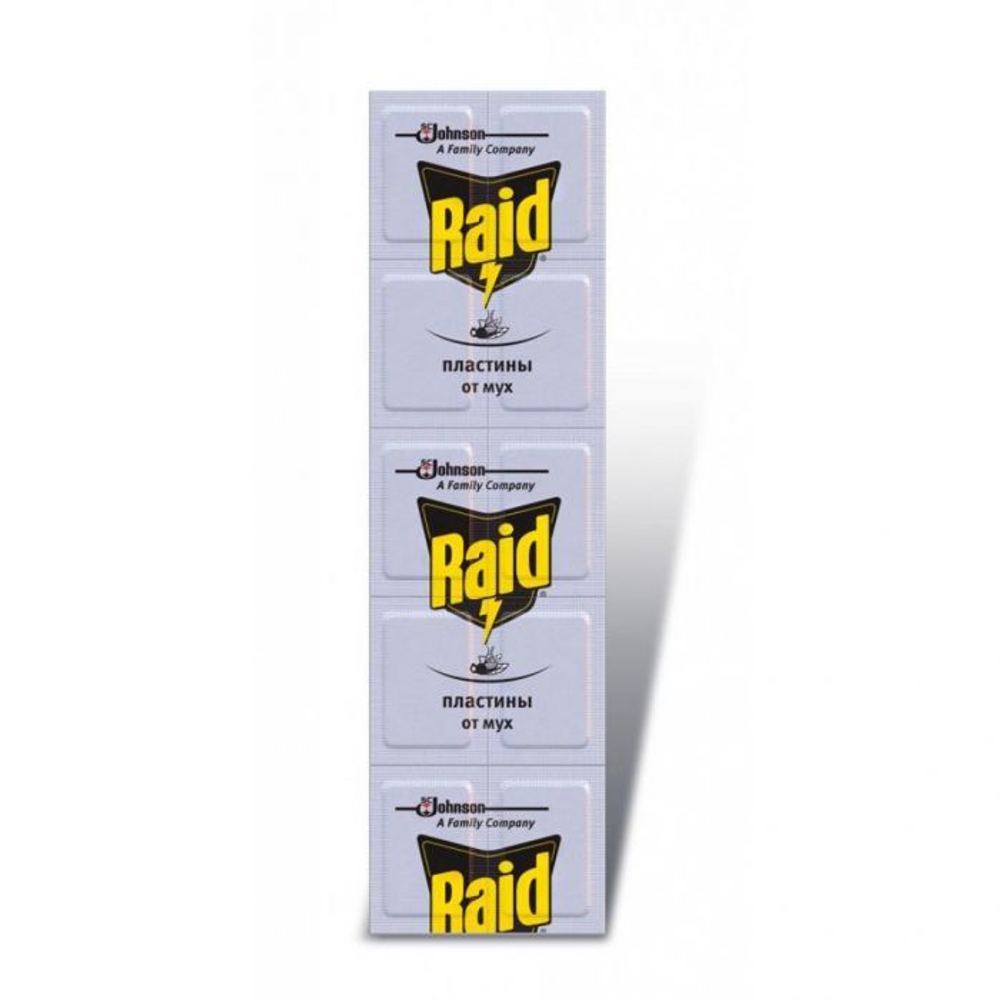 Пластины от мух Raid 10шт шт