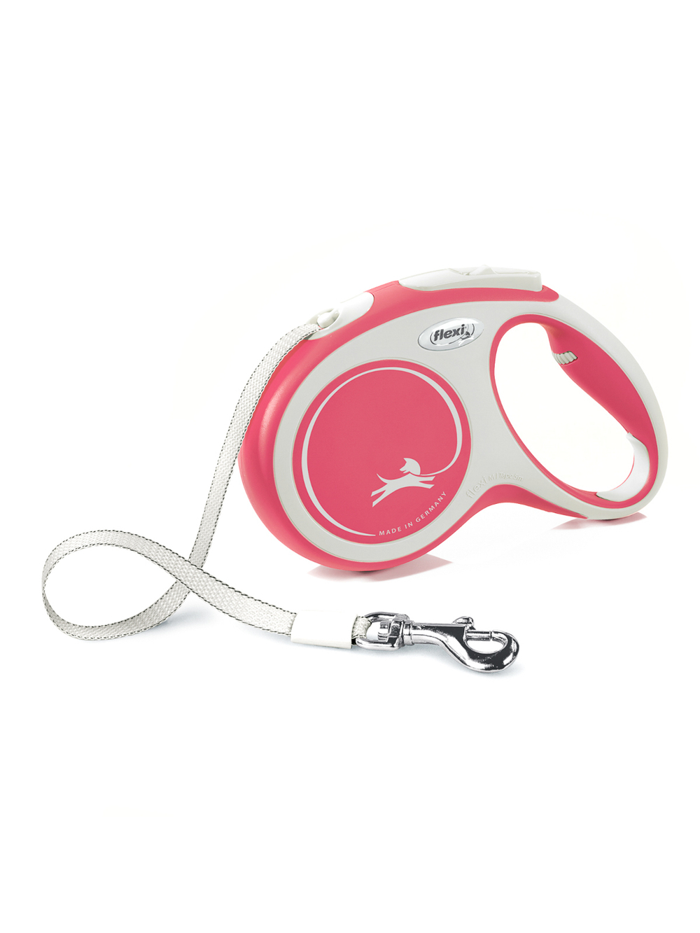 Поводок-рулетка Flexi New Comfort M. Лента 5 м. для собак до 25 кг. Красный