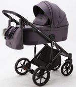 Детская коляска Adamex Marco 3 в 1 GA08 (Т. СЛИВ. ТК. + СЛИВ. КОЖ. ОТДЕЛКА)