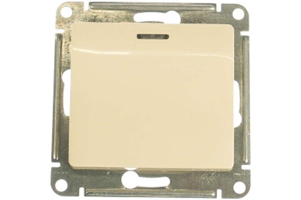 Выключатель 1-кл с индикацией Schneider Glossa 10А бежевый
